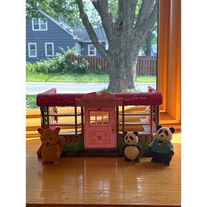 Lil Woodzeez Tickle Your Taste Buds Bakery Dollhouse Panda & Fox Figures
